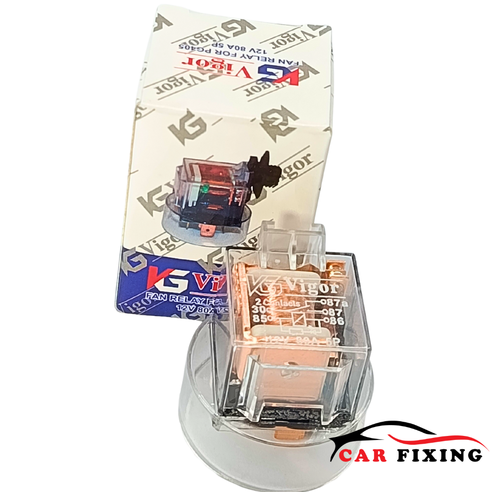 رله فن پژو شیشهای ۸۰ آمپر ویگور VIGOR | عملکرد مطمئن و مقاومت بالا برای خودروهای پژو - تصویر 2