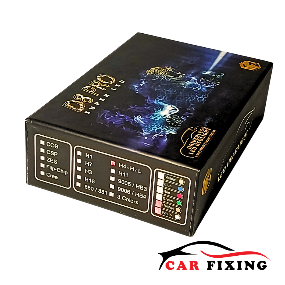 چراغ LED D8 PRO H4 High/Low سفید و نارنجی - تصویر 3