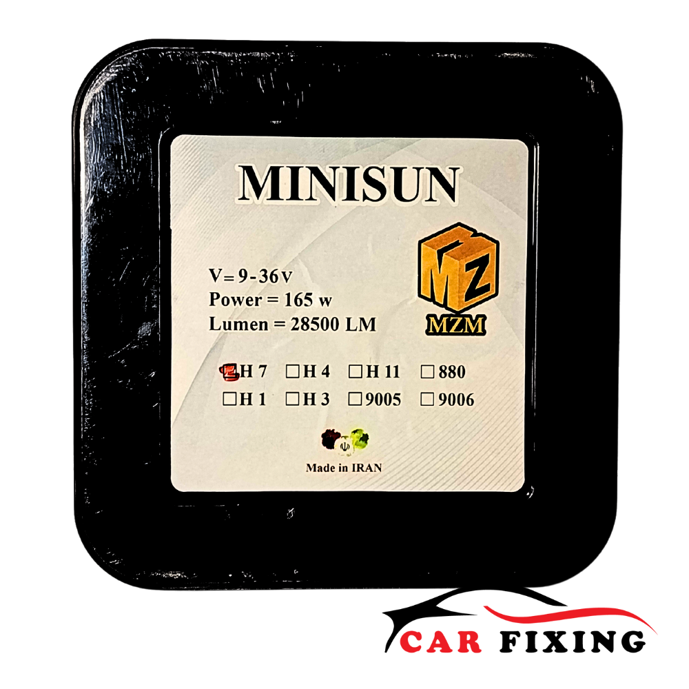 هدلایت LED مدل MINISUN از برند MZM – پایه H7 (توان 165W - تصویر 4